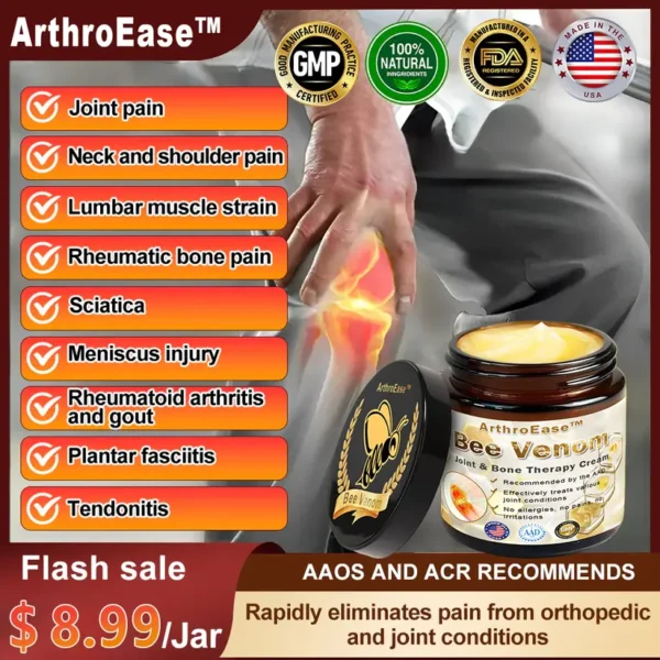 ArthroEase™ Bee Venom Joint and Bone Arthritis Therapy Cream