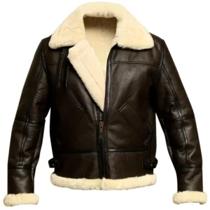 Aviator Bomber Jacket B3 Real Shearling Sheepskin Leather