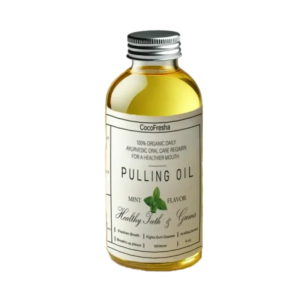 POWERFUL ORGANIC COCONUT + PEPPERMINT PULLING OIL 4 OZ