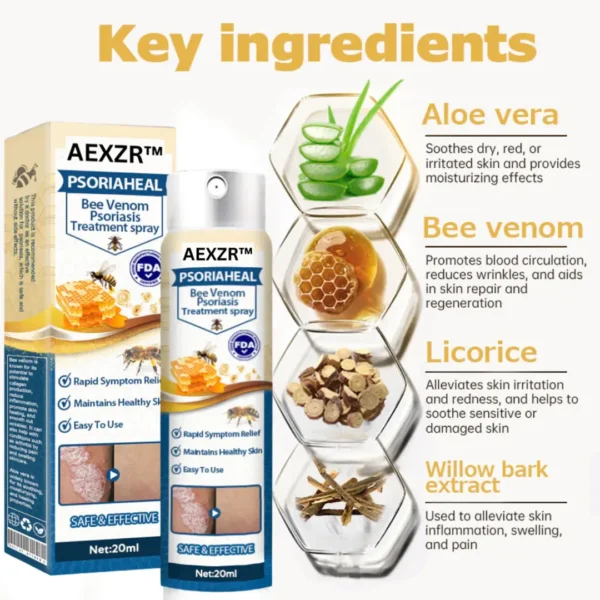 AEXZR™ PsoriaHeal Bee Venom Psoriasis Treatment Spray