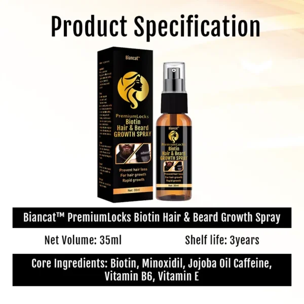 Biancat™ PremiumLocks Biotin Hair & Beard Growth Spray