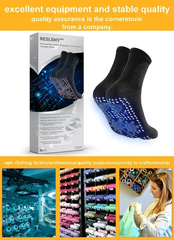 NESLEMY® VitaluxeTourmaline Magnetic Compression Therapy Socks - Image 9